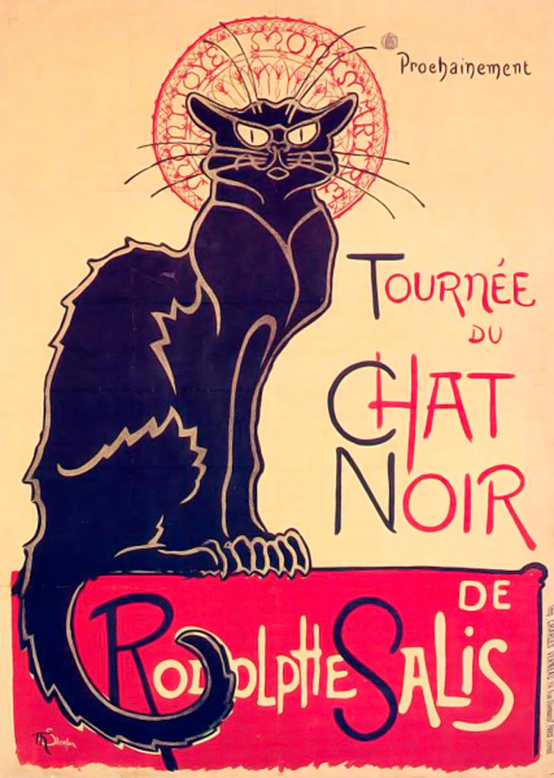 Théophile-Alexandre Steinlen: Le Chat noir, Plakat 1896